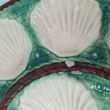 Majolica shell dish