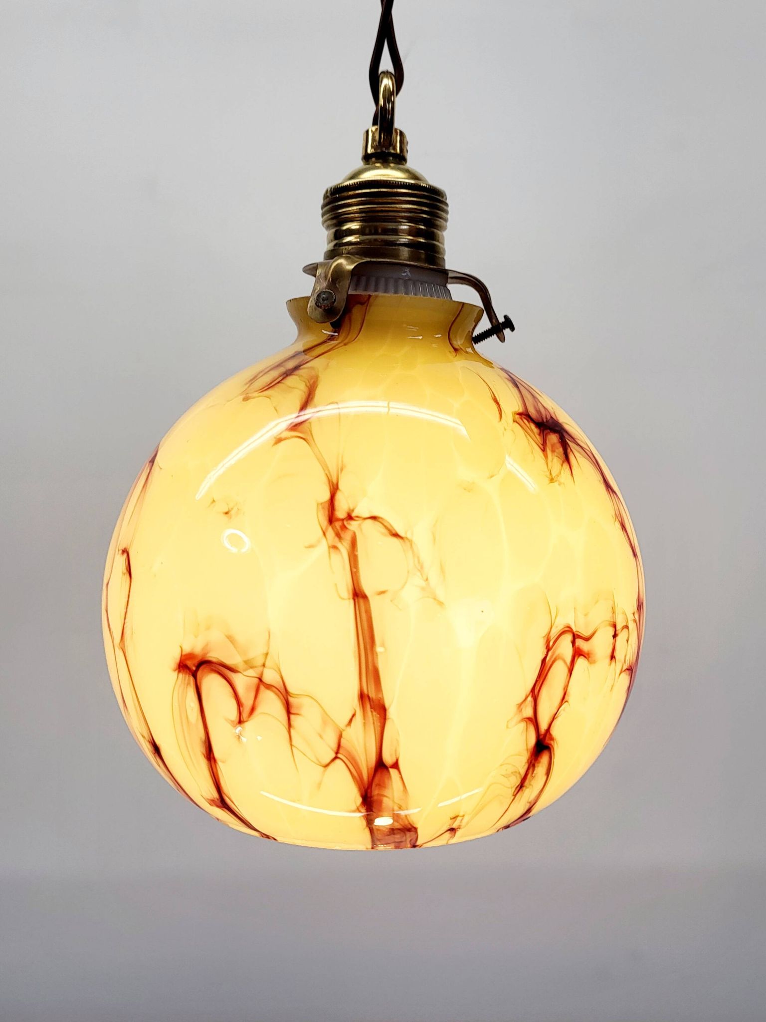 Art Deco lamp in opaline glaze Verreries de Scailmont Henri Heemskerk Belgium