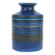 Vase du milieu du siècle bruno gambone, studio de poterie italien, décor à rayures