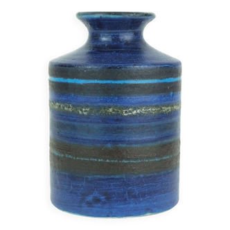 Mid century vase bruno gambone italian studio pottery stripe decor