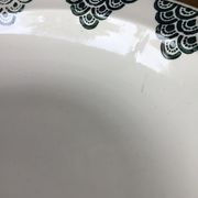 Old St Amand deep plate dark green