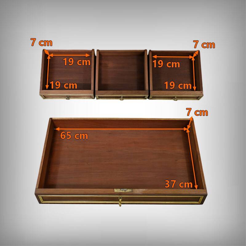 Small Mahogany Cylinder Desk, Louis XVI Style – Mid-19th Century