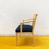 Fauteuil St James signé Philippe Hurel – sycomore massif & bouclette noire