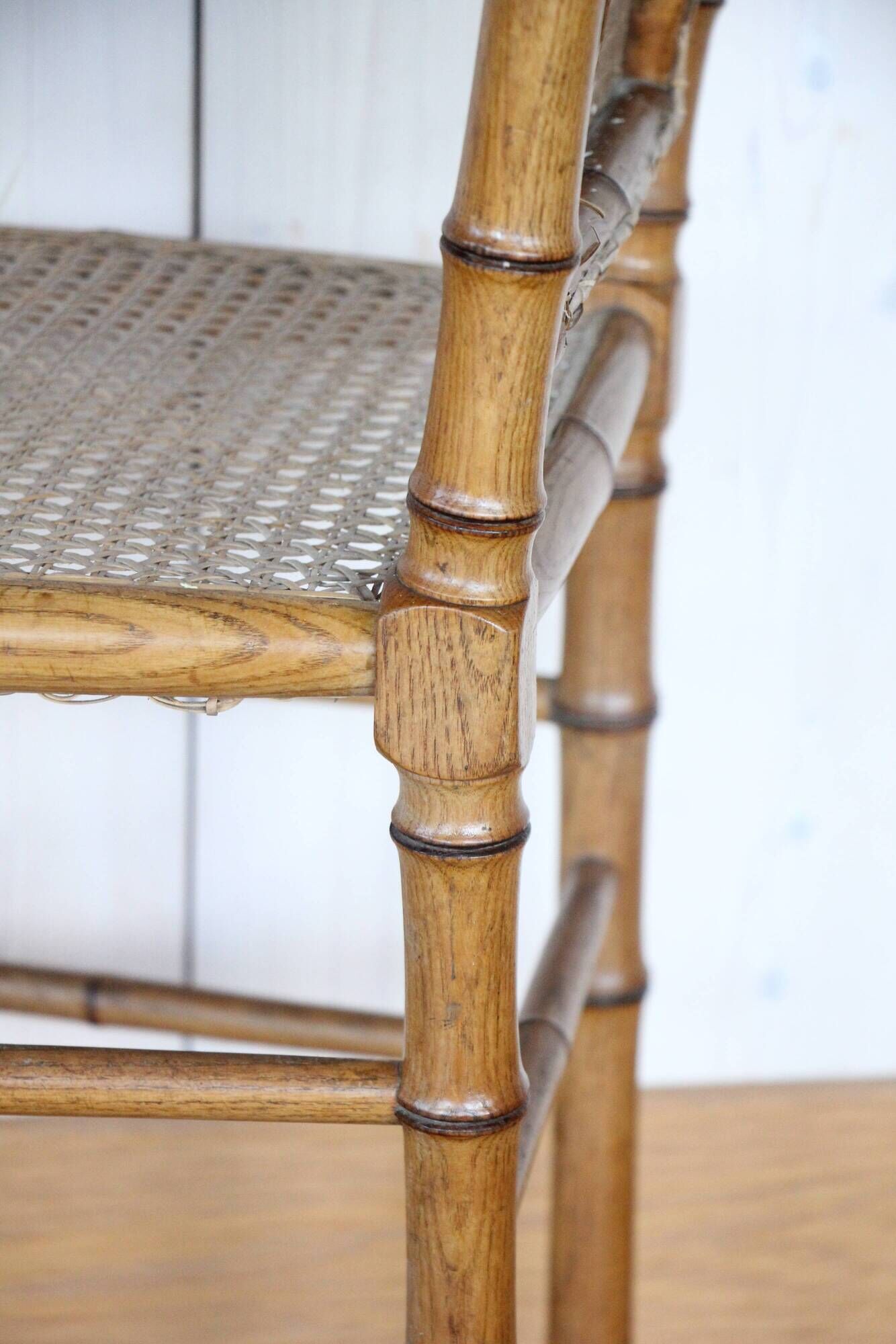 6 caned Napoleon III chairs