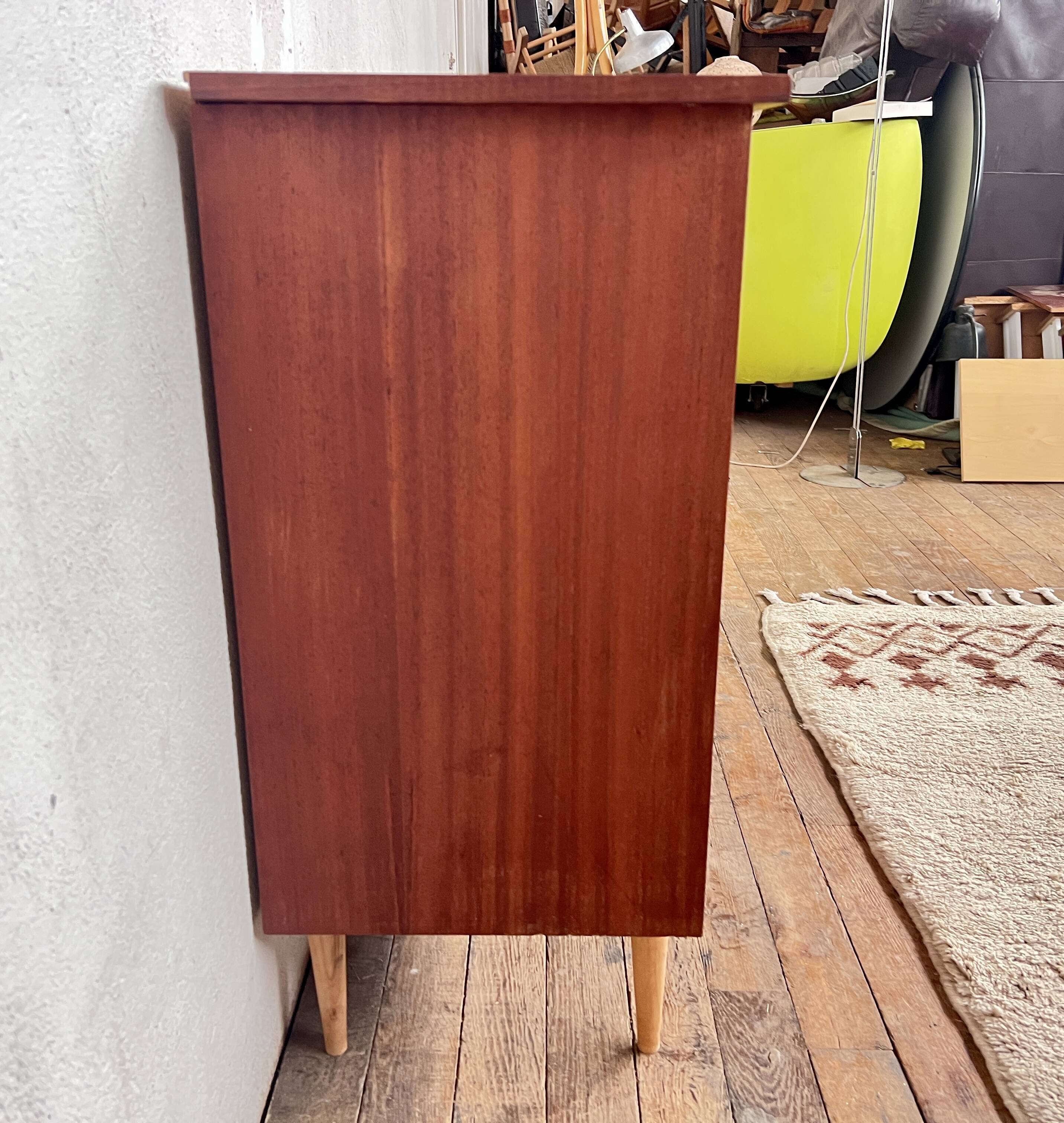 Scandinavian vintage chiffonier weekly chest of drawers