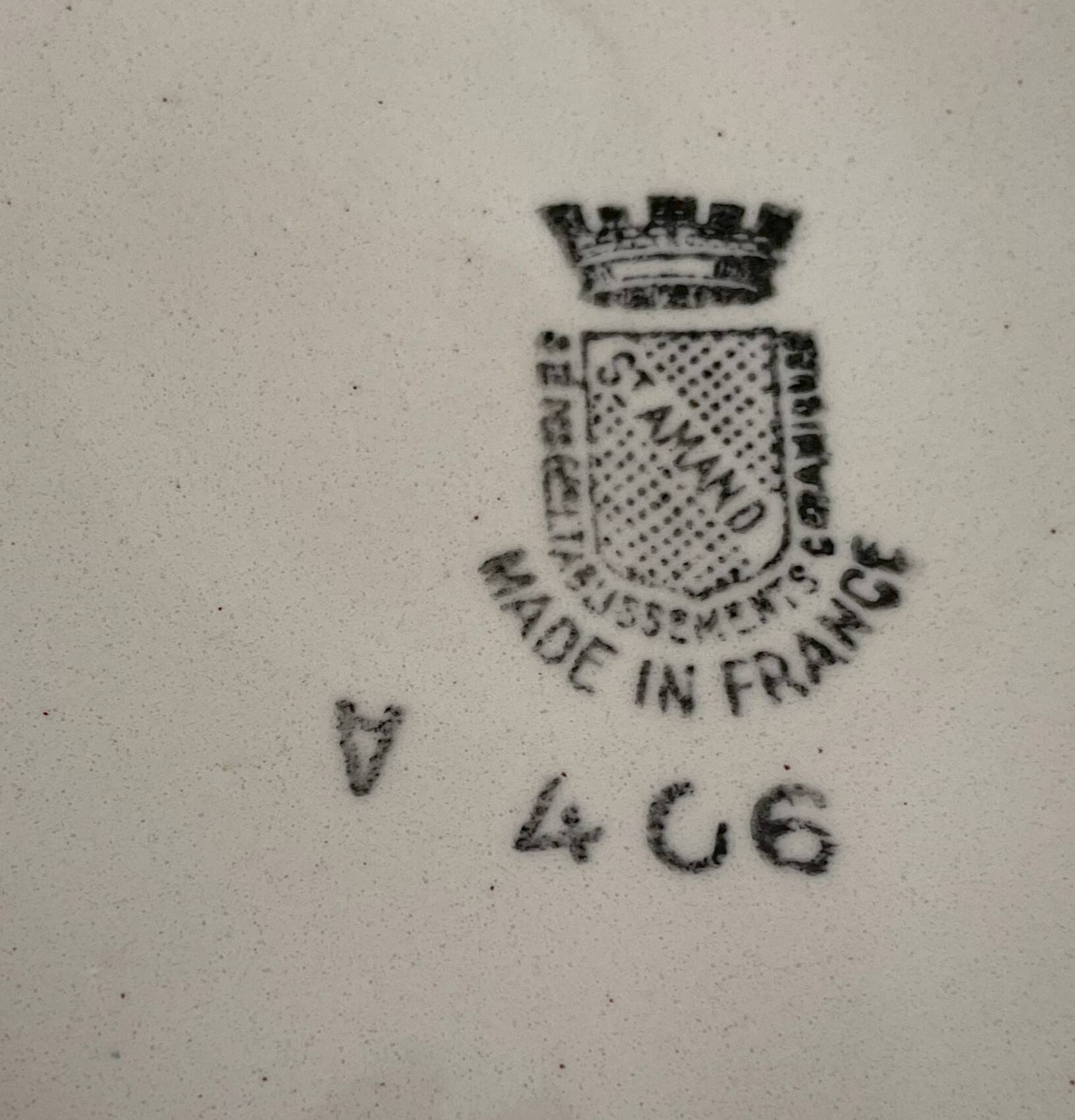 Antique earthenware salad bowl from Saint-Amand (North)