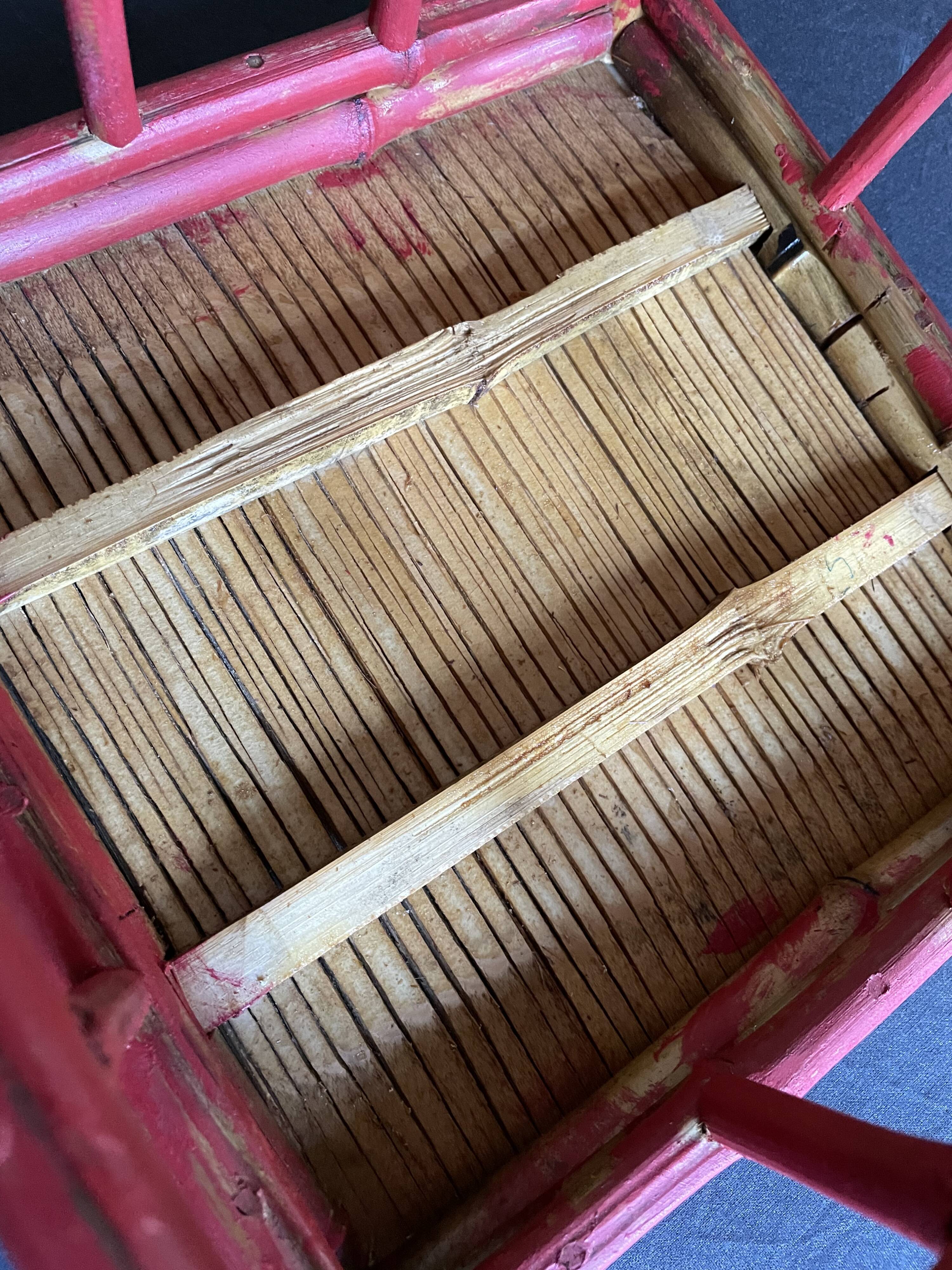 Vintage bamboo stool