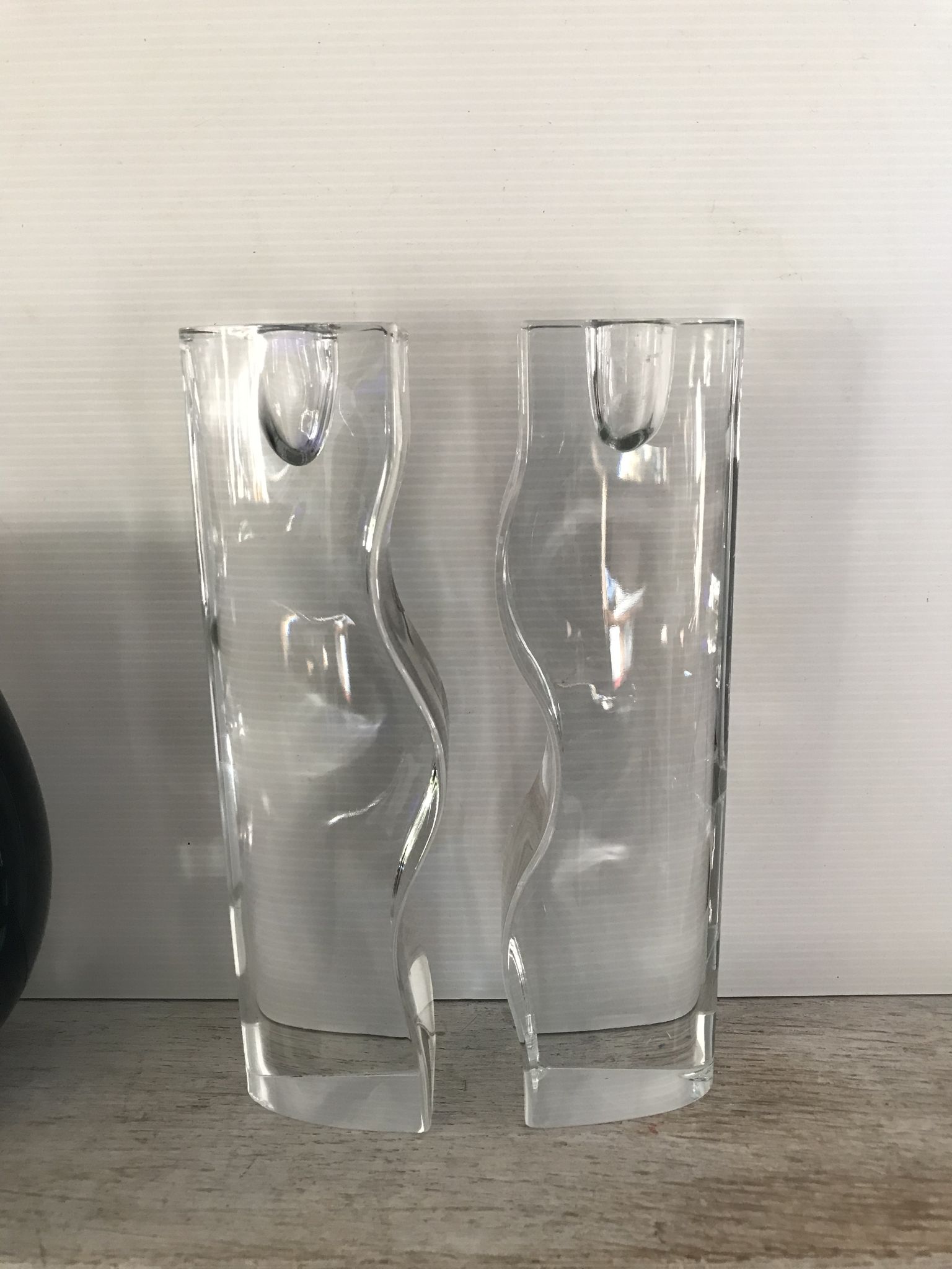 Paire de bougeoirs scandinaves vintage