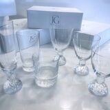 Set of 6 tall crystal glasses JG DURAND