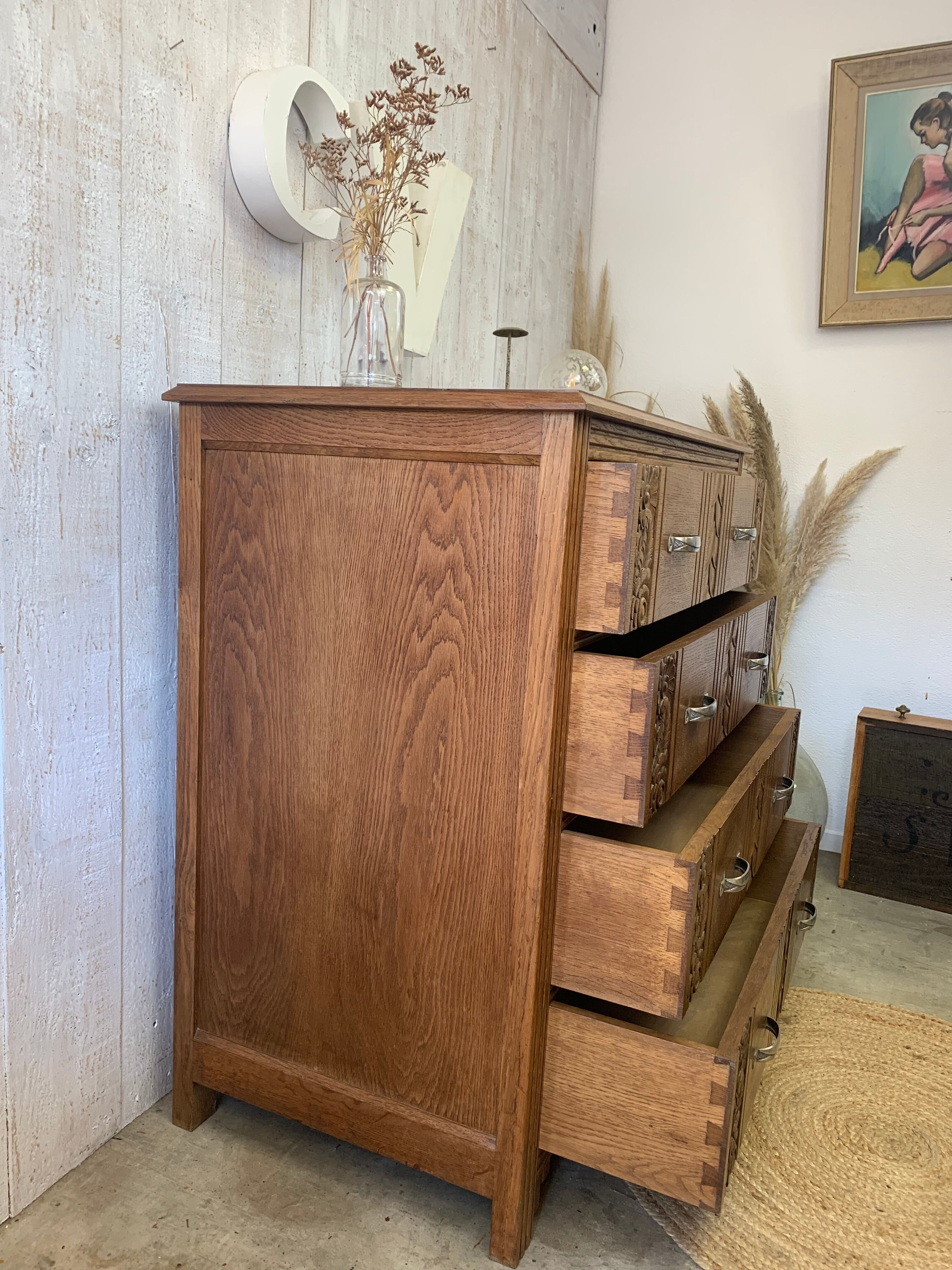 30s chest of drawers with marble top