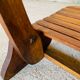 Pair of vintage folding chairs with slats, 1950-1960
