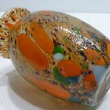 Vase ancien verre multicolore millefiori Murano