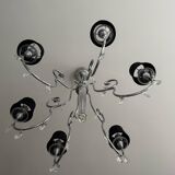 Murano crystal chandelier black lampshade