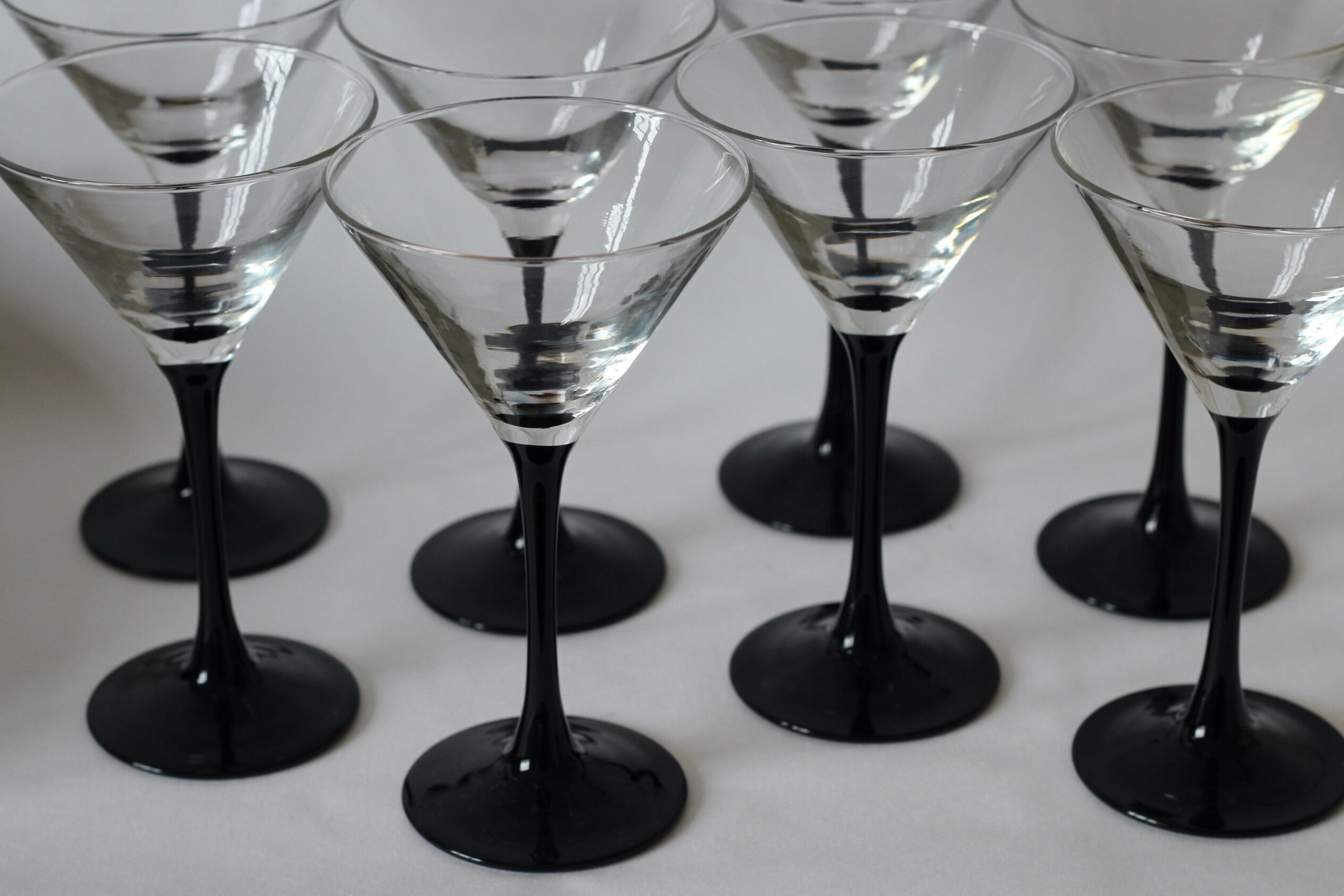Set of 8 cocktail glasses or martini ⎮Luminarc ⎮70s
