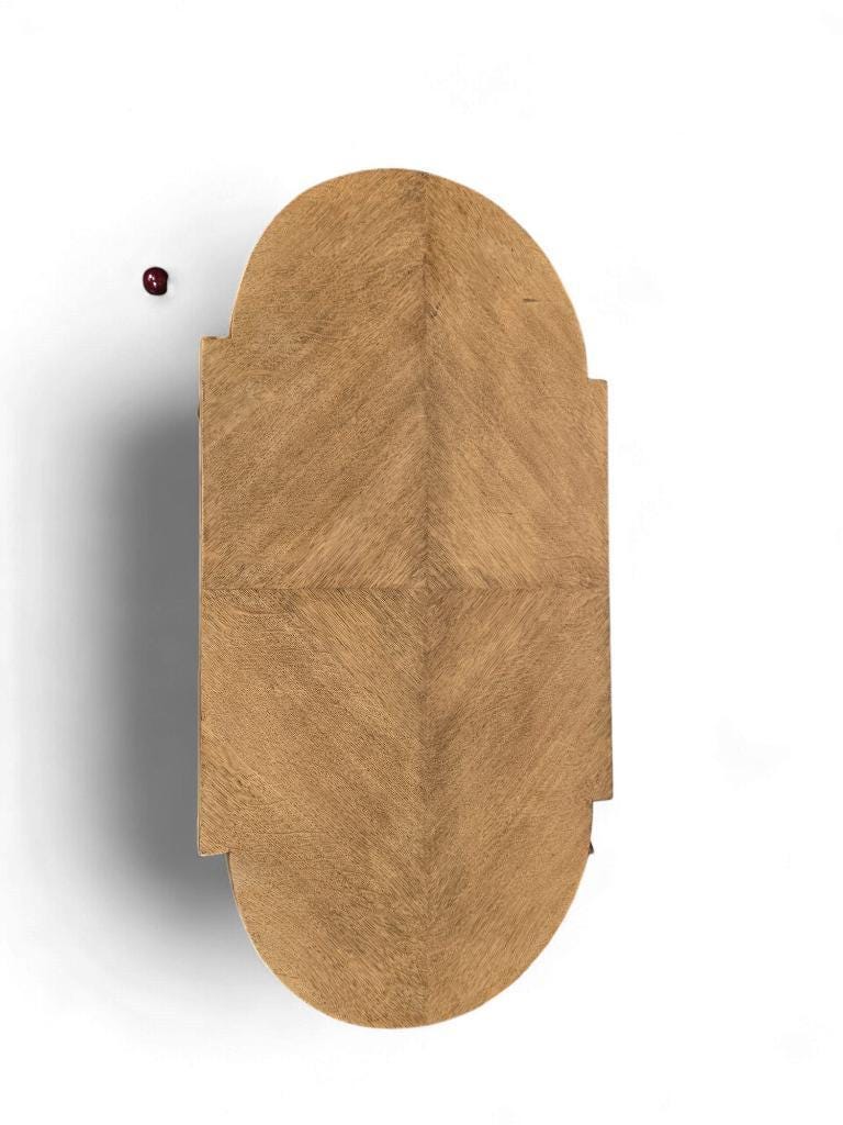 Petit meuble bar art déco vintage incurvé / meuble à thé / vitrine