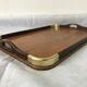 Oak and brass tray