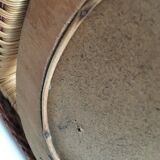 Table mirror in rattan 29 x 20 cm