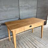 Raw wood country table
