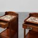 Pair Art Nouveau Nightstands with marble top by Paul Alexandre Dumas, Franc