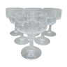 Service of 6 crystal champagne glasses