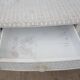 Commode blanche rotin osier incurvé