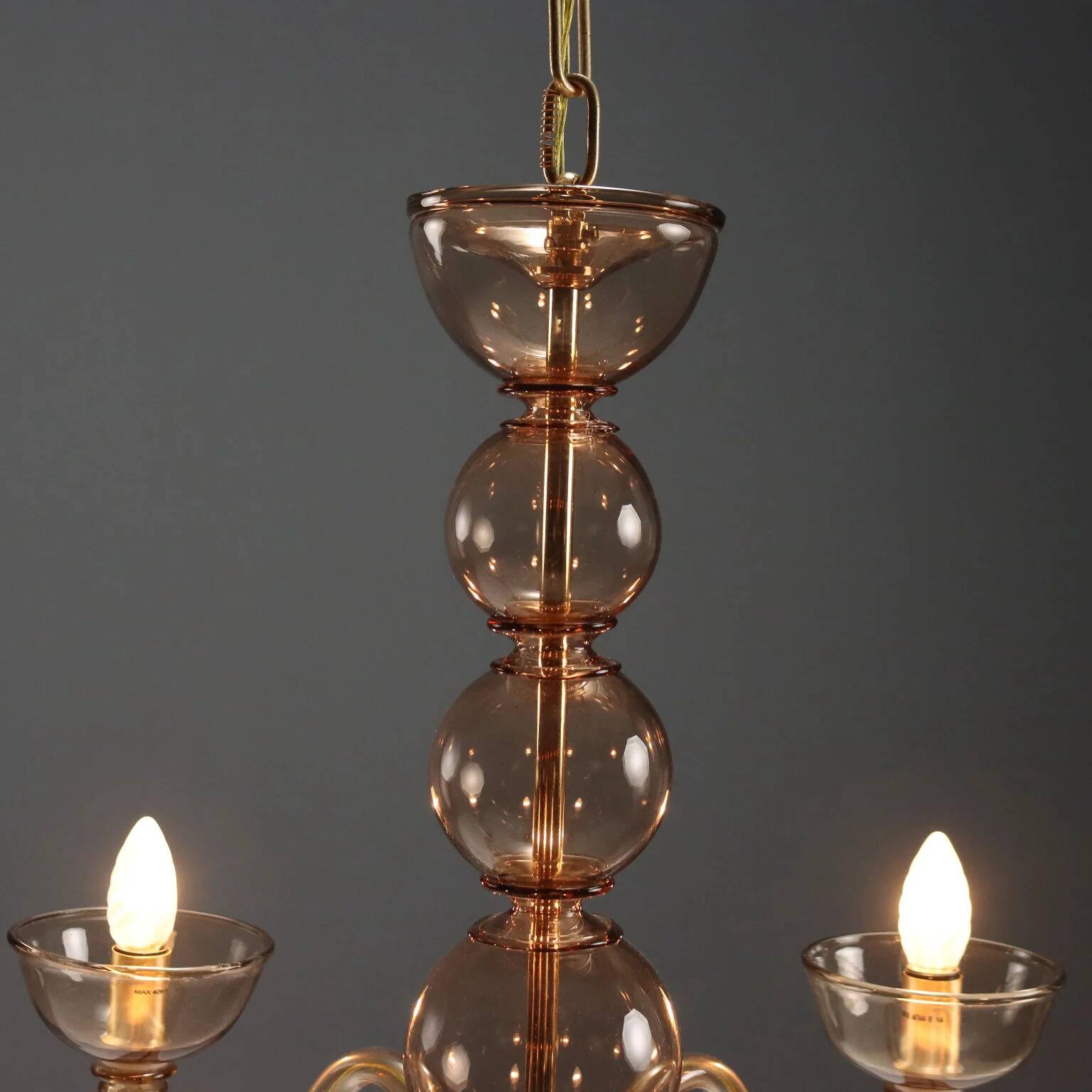 Venetian blown glass chandelier - Mid-20th century Murano