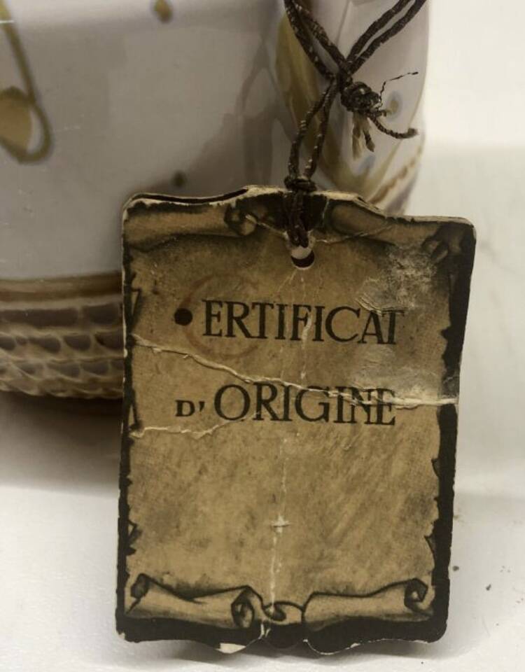 Pitcher decorated with grapes Fratelli Fanciullaci