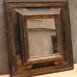 Miroir ancien en bois doré