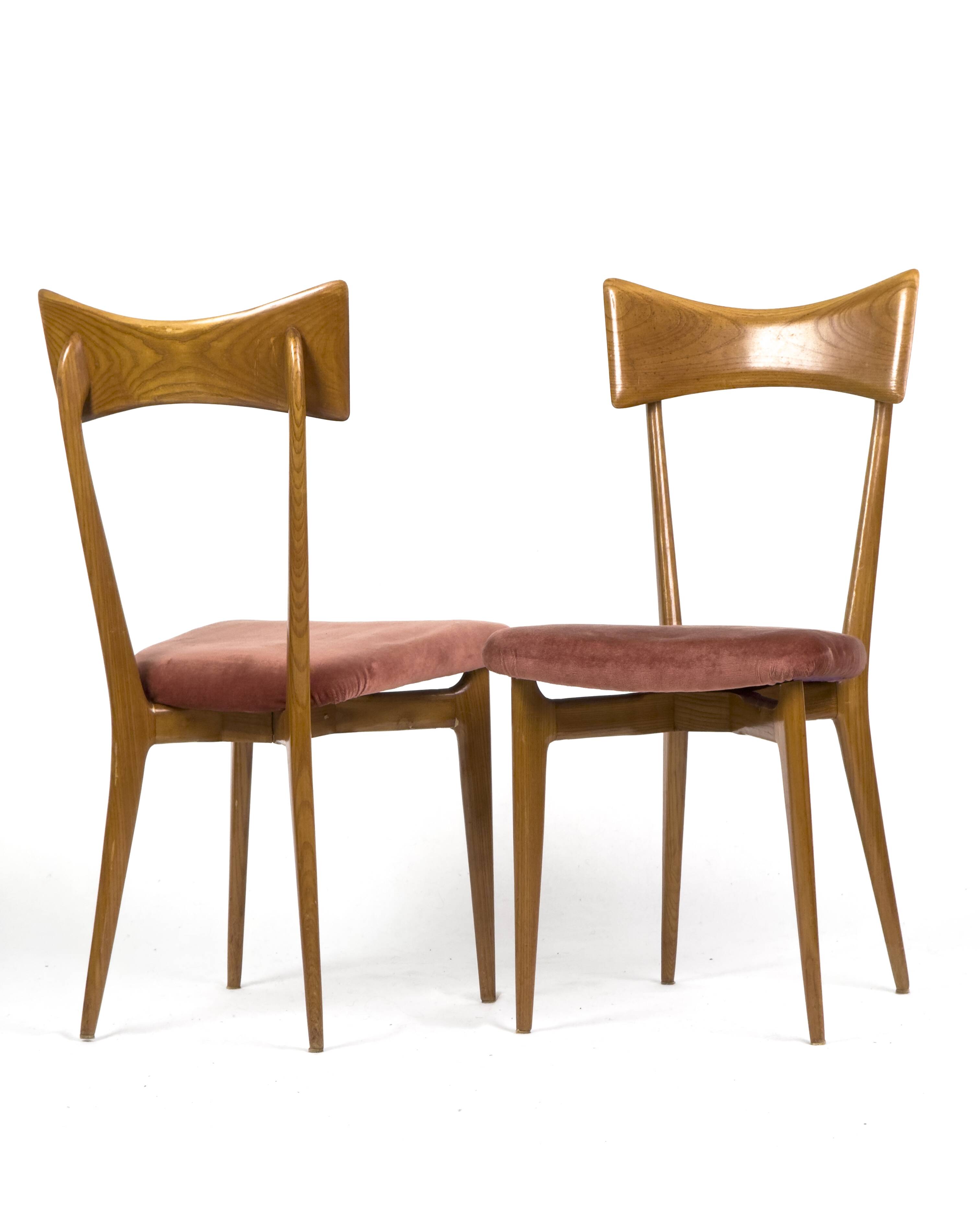 Set of 6 vintage dining chairs by Ico Parisi for Ariberto Colombo, Cantù