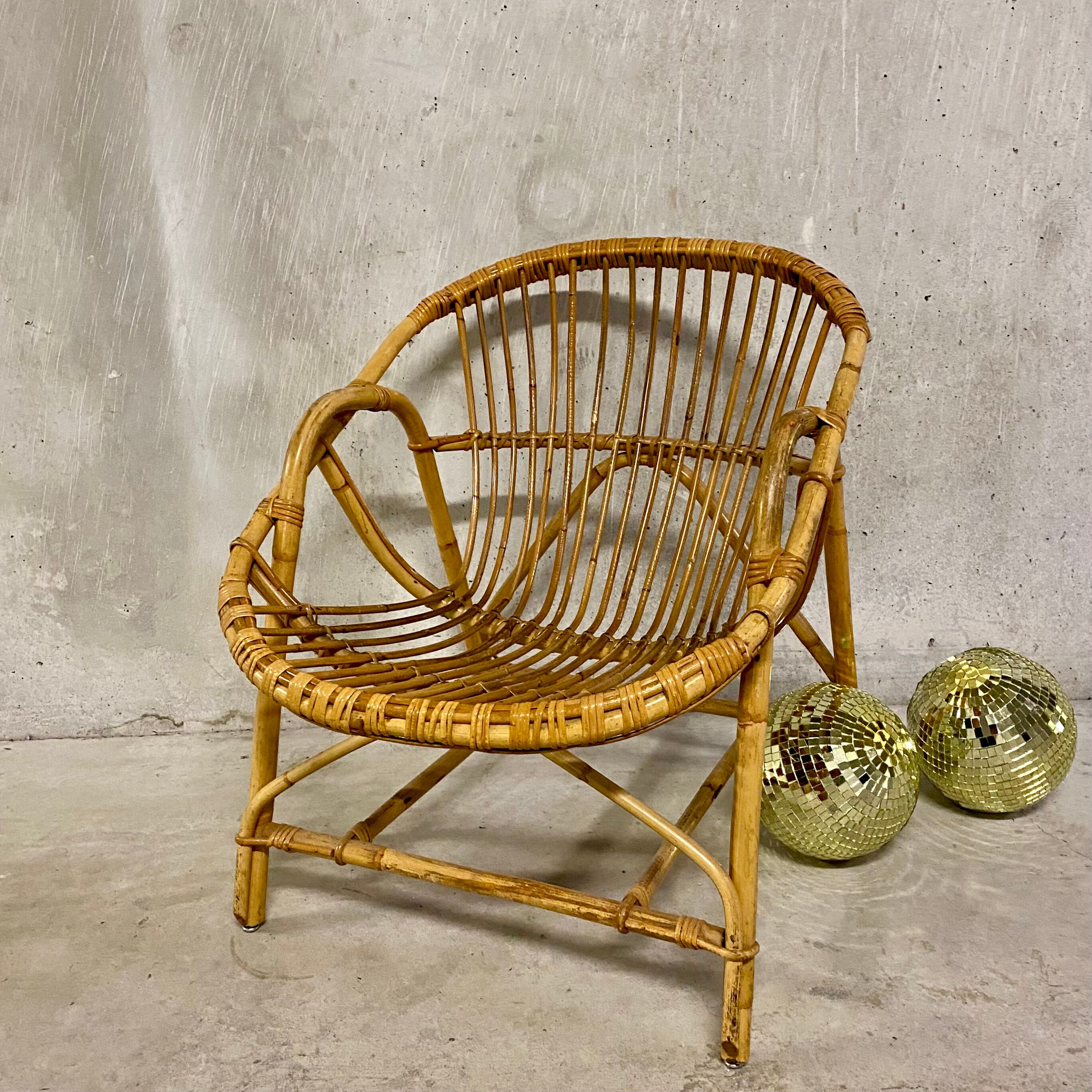 Rattan armchair