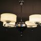 Art Deco Green Opaline Glass Chandelier, Czechoslovakia 1930s