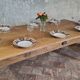 Large authentic farmhouse table made of solid French oak.