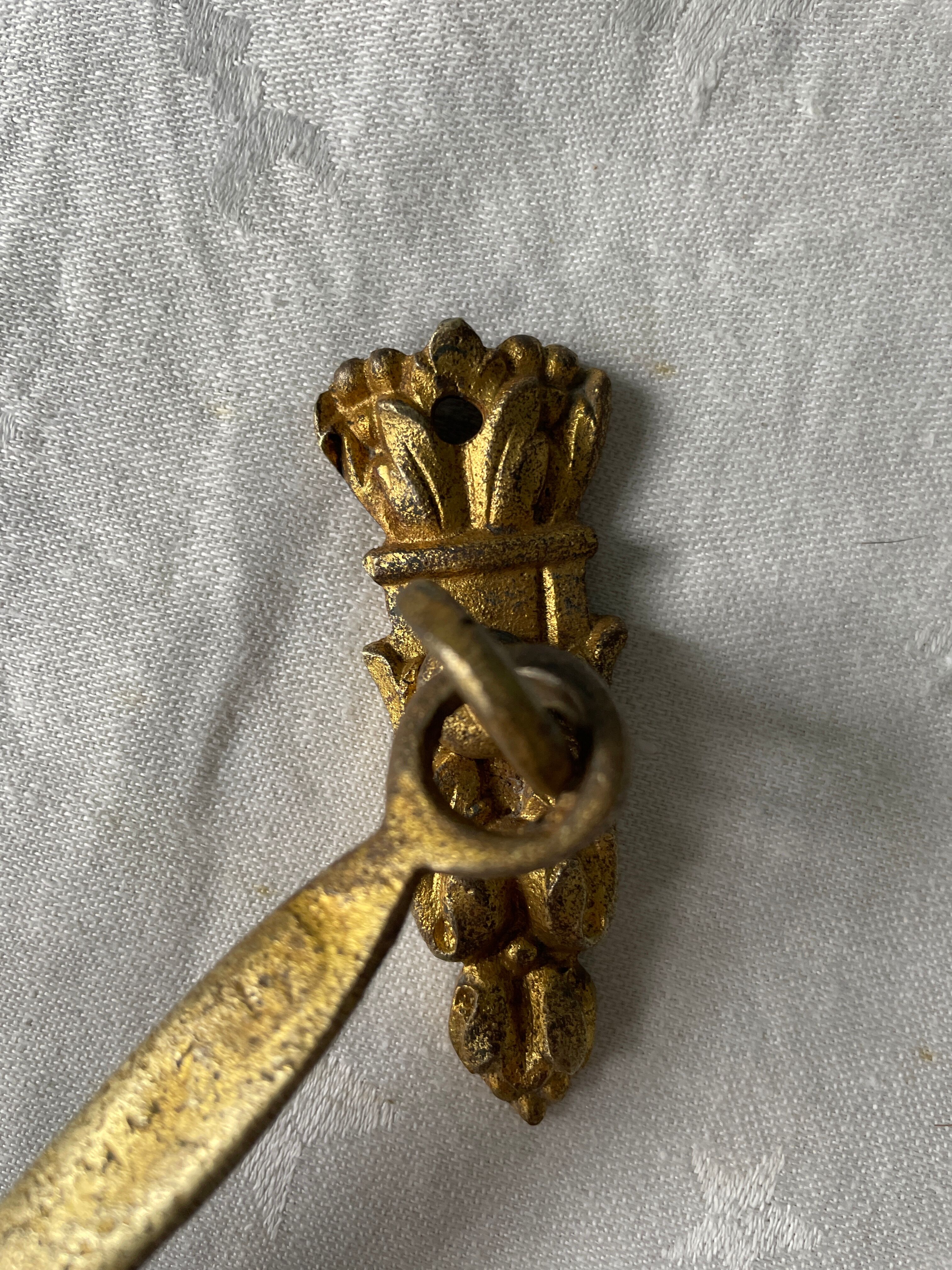 Paire de porte-embrasses en bronze Napoléon III XIXème