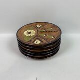 6 compartmentalized sandstone plates