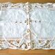 Vintage table runner lace tablecloth and openwork cotton embroidered 105x45 cm