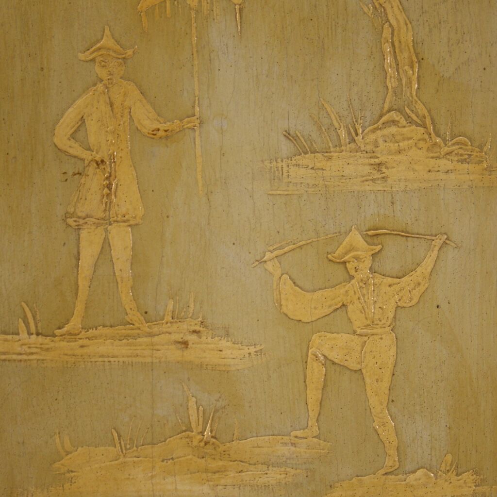 Venetian trumeau in lacquered and painted wood from 20th century