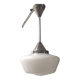 Industrial pendant lamp opaline Art Deco style – 50s/60s
