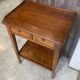 Table d’appoint 2 tiroirs merisier 1950