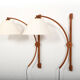 Pair of teak wall lamps by Domus Denmark 1970s