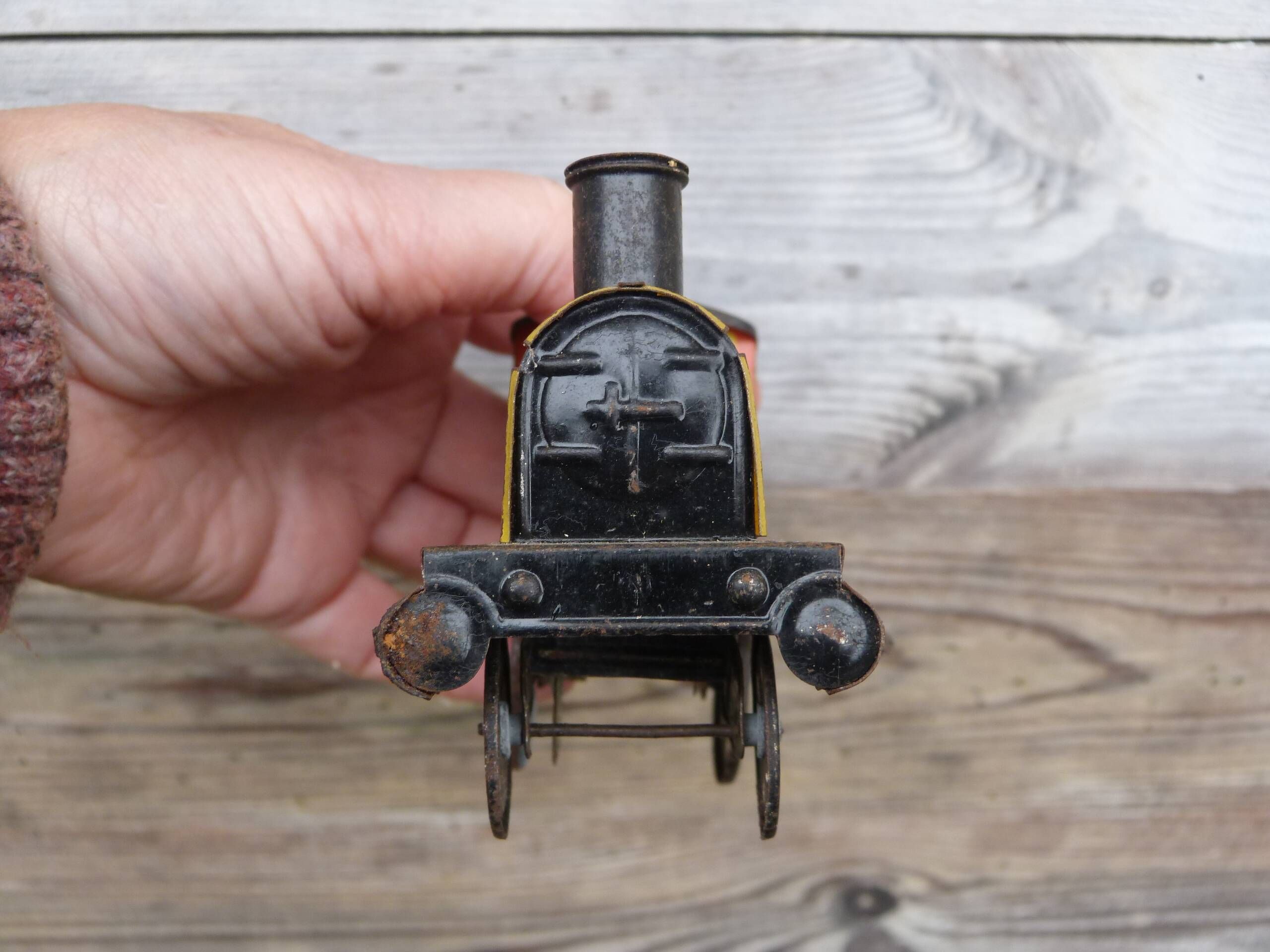 Train De Plancher Vintage CR Charles Rossignol - Locomotive + Wagon - Boîte D'origine