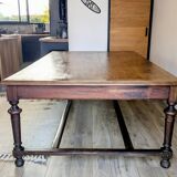 Large pitch pine table 230×140 – Early 20th century, warm and charming
