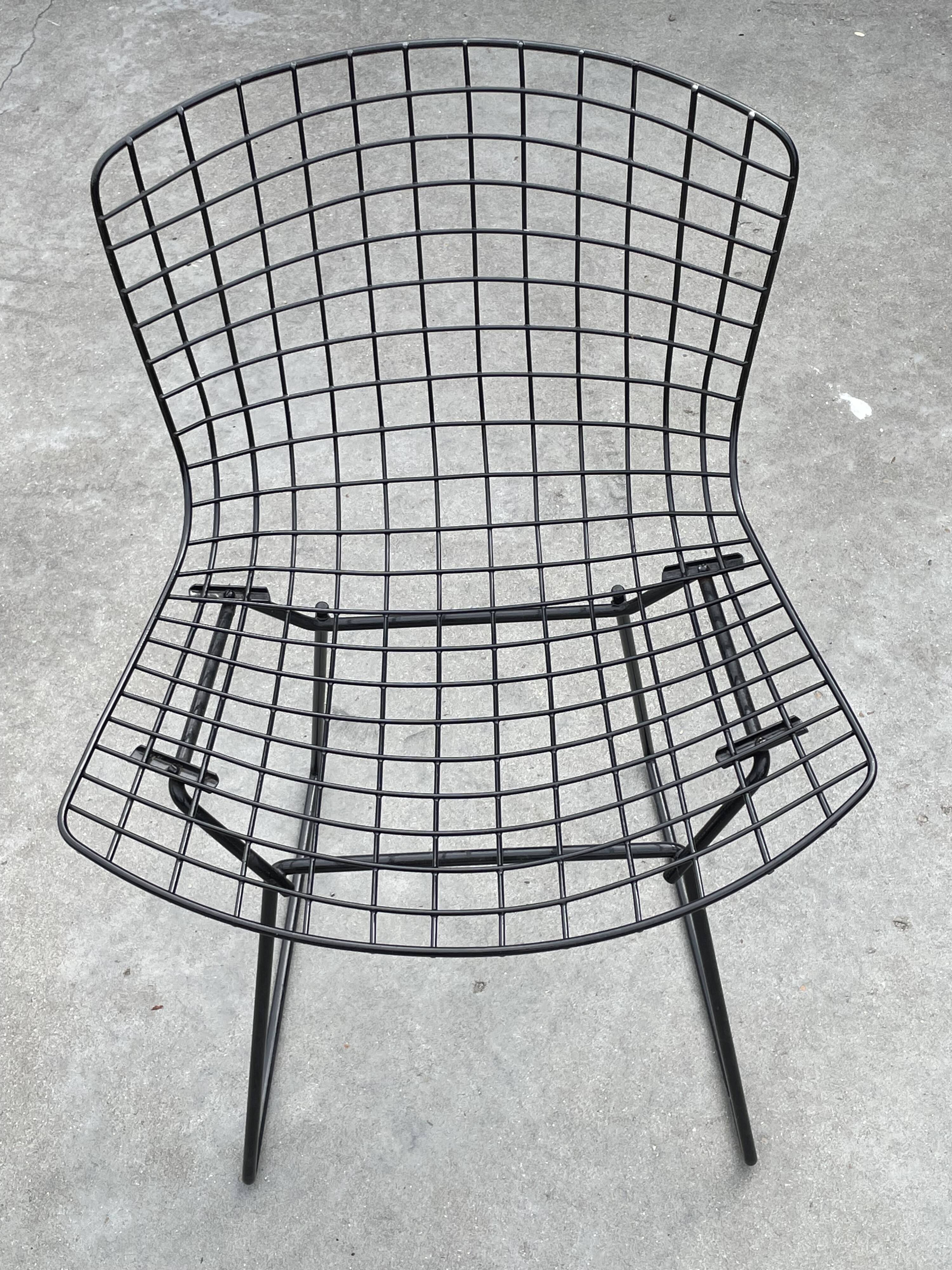 Harry Bertoia Chair 420 "wire" Knoll International in black