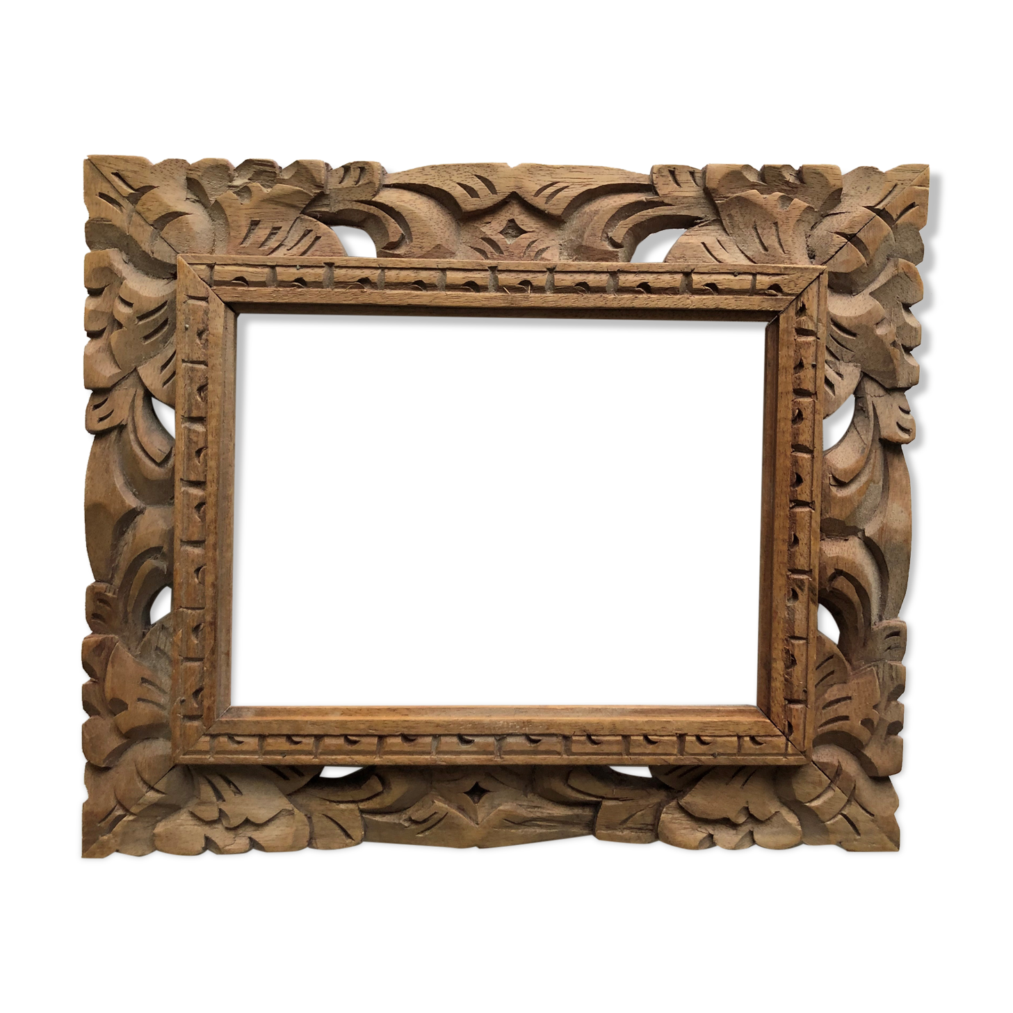 Carved wooden frame