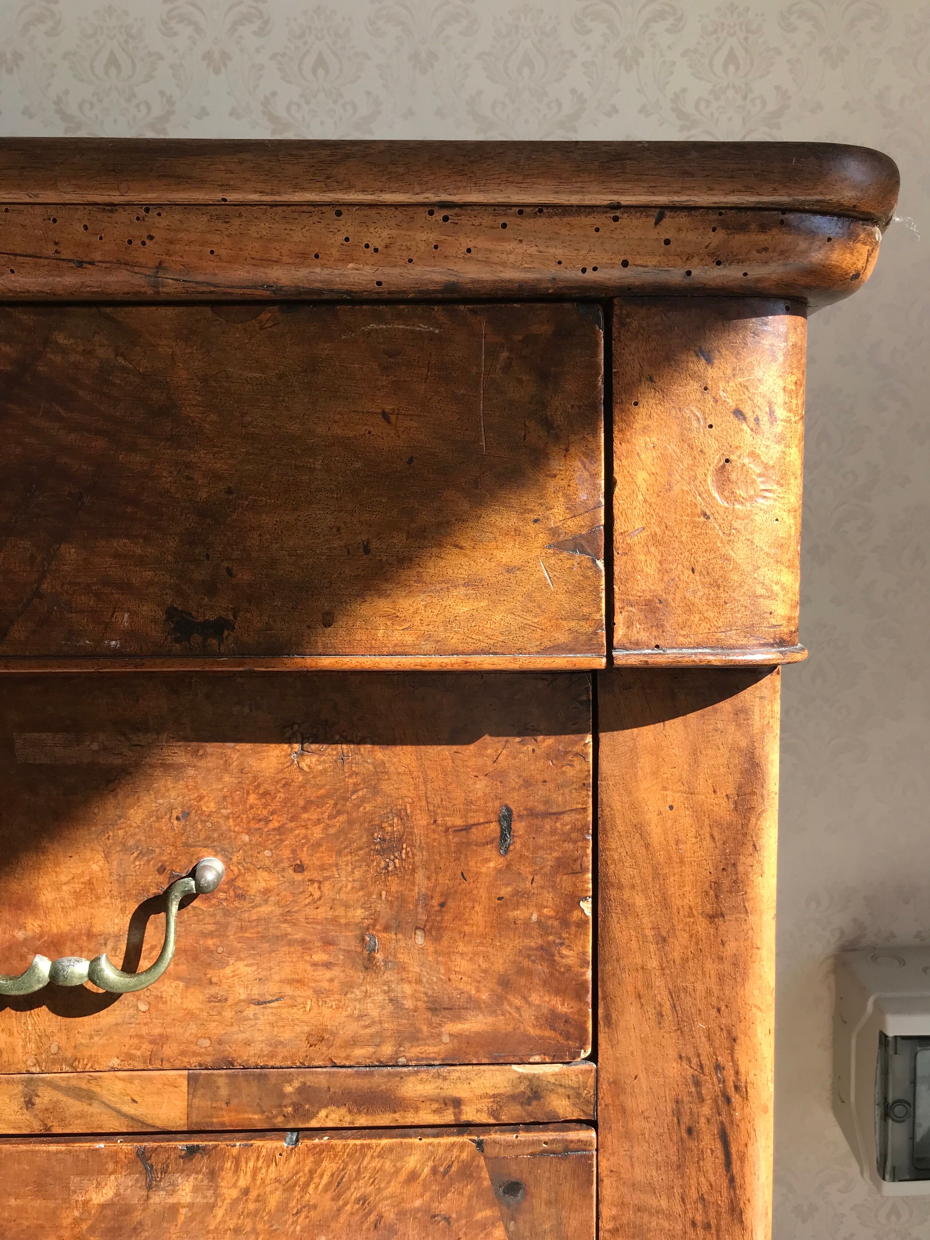 Old country chest of drawers nineteenth century
