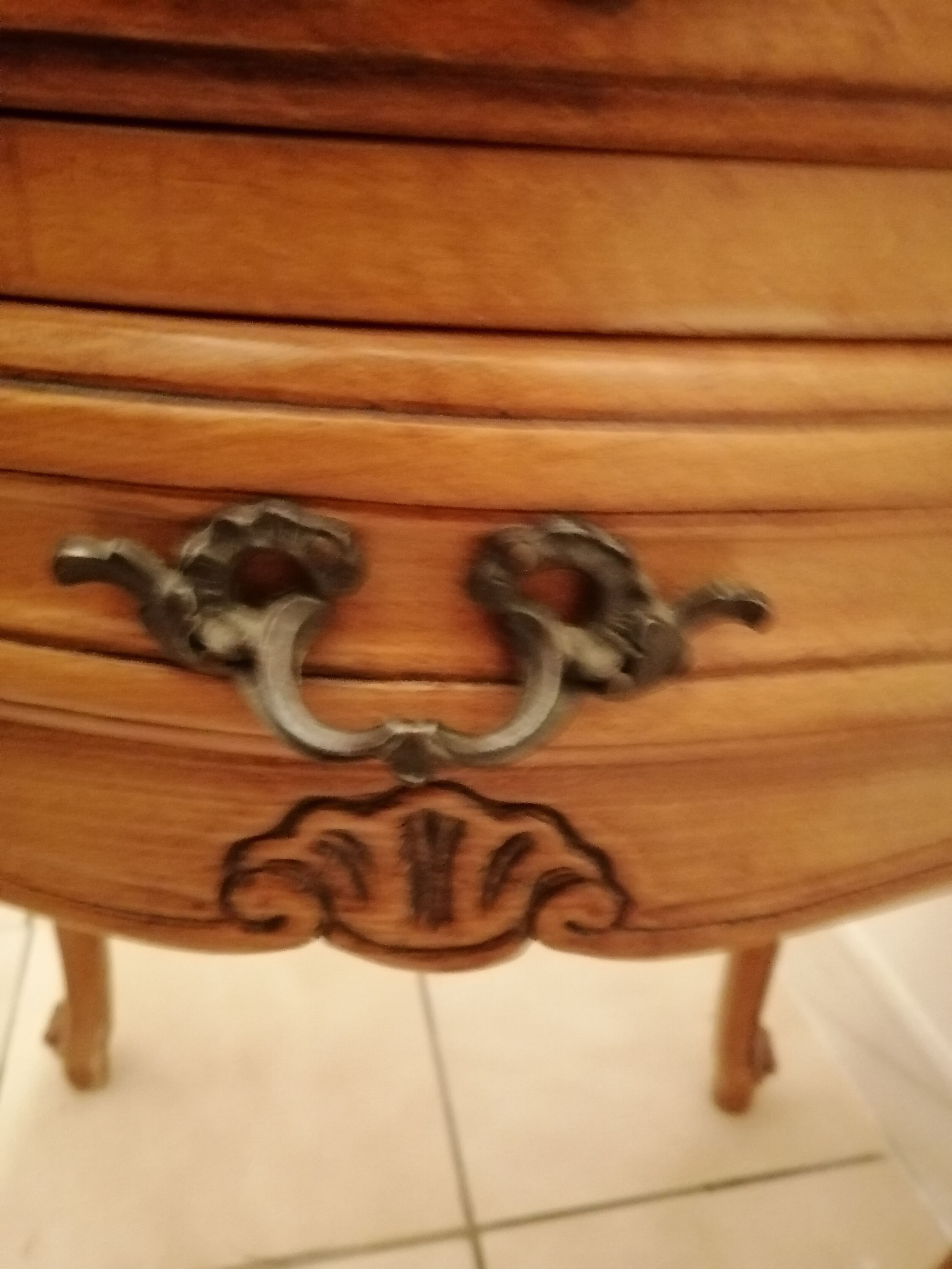 Pair of old wooden bedsides