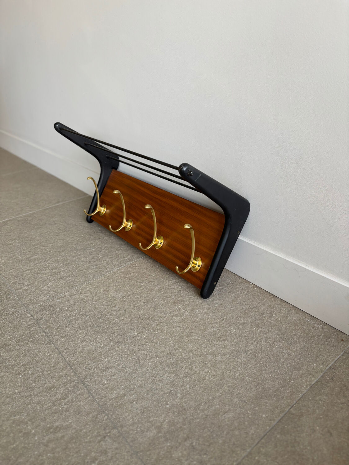 Vintage wall coat rack by Alfred Hendrickx for Belform, 60s