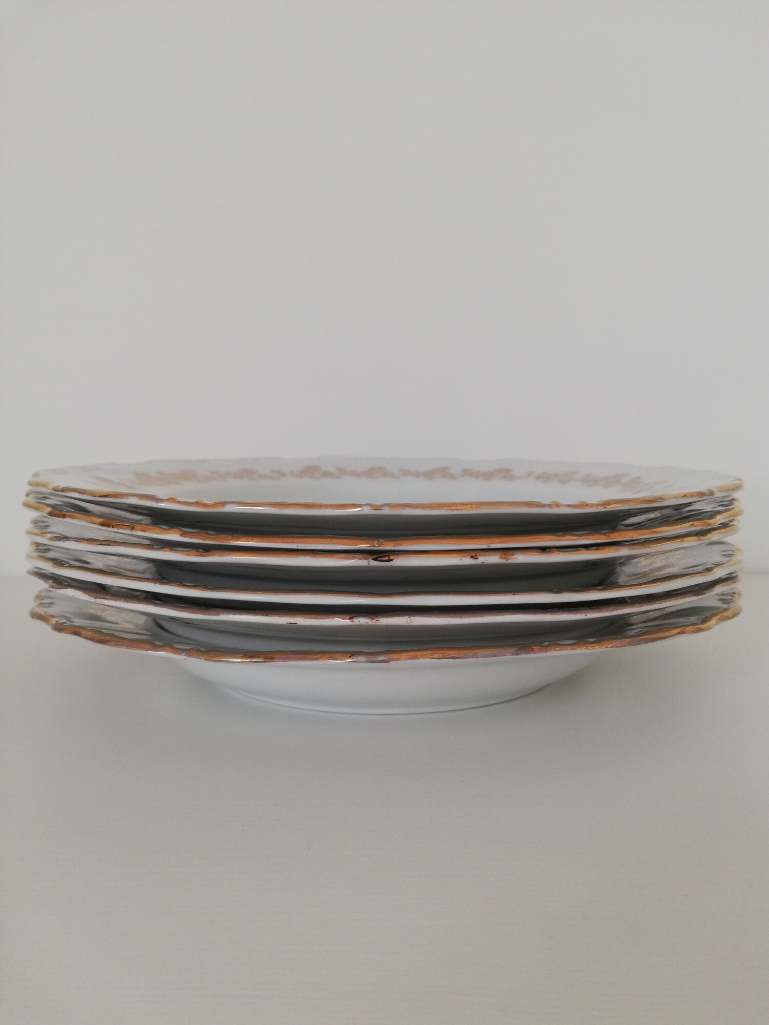 Lot vintage porcelain plates by Digoin Fragonard