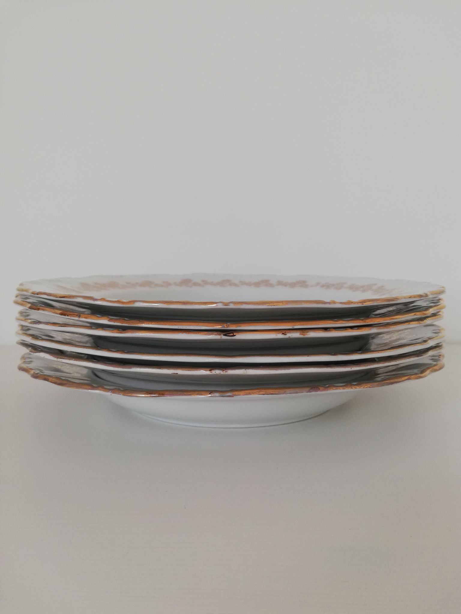 Lot vintage porcelain plates by Digoin Fragonard