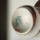 Pair of opaque porcelain brûlot cups from Sarreguemines (1857-1900)