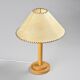 Turned wooden table lamp, French work, 1970s.